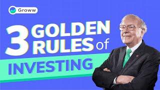 Warren Buffett - 3 Golden Rules for Investing by Warren Buffett | Warren Buffett Investment Strategy