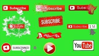 Top 10 Green Screen Animated Subscribe Button