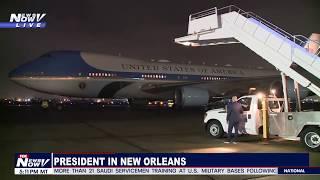 READY FOR FOOTBALL? President, First Lady arrive in NOLA for college championship game