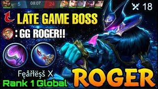 Roger Late Game Comeback with High Physical DMG Build - Top 1 Global Roger Fęåřłëşš X - MLBB