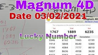 Magnum 03/02/2021 Magnum Lucky Number ||Magnum Top Number For This Month ||Magnum 4D Only