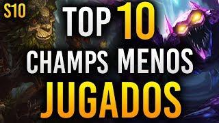 TOP 10 Campeones MENOS USADOS de LEAGUE OF LEGENDS | Guía LOL S10