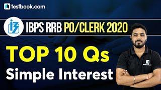 IBPS RRB Clerk 2020 | Top 10 Important Simple Interest Questions for RRB PO | Maths Tricks for Bank