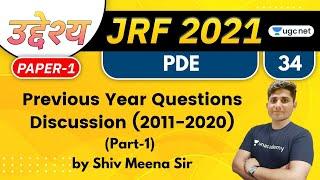 09:00 AM - JRF 2021 | PDE by Shiv Meena | Previous Year Questions Discussion