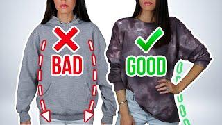 7 Ways You’re Wearing Sweatshirts & Hoodies WRONG! *how to fix*