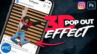 Instagram 3D Pop Out Photo Effect in Photoshop [Free Editable Template!]