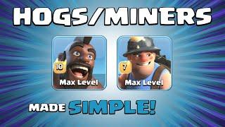 *HOG/MINER HYBRID* BEST TH13 Attack Strategy - 15 x Hogs & 15 x Miners - Clash of Clans