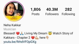 Neha Kakkar Hit 40 million followers shreya Ghoshal 2nd who Top10 Female Singer in Instagram you s
