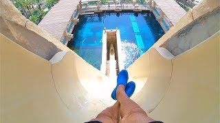 Freefall Waterslide at Aquaventure Waterpark Dubai - Leap of Faith Slide