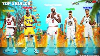 HOW TO CREATE THE TOP 5 BEST BUILDS in NBA 2K21! MOST OVERPOWERED BROKEN BUILDS! PATCH 2