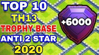 UNBEATABLE NEW TOP 10 ANT 2 TH13 TROPHY BASES WITH LINK | TH13 BEST LEAGEND LEAGUE BASE 2020 | COC