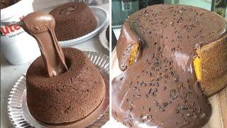 Top 10 Yummy Chocolate Cake With Milk Cream Recipes | So Tasty And Easy Cake Decorating Ideas