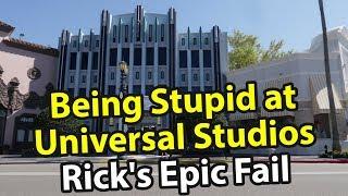 Being Stupid at Universal Studios | Bourne Stuntacular Fail