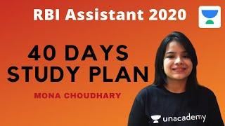 RBI Assistant 2020 | 40 Days Study Plan | Mona Choudhary