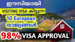 ഈസിയായി യൂറോപ്പിൽ VISIT VISA കിട്ടുന്ന 10 രാജ്യങ്ങൾ|top 10 easiest countries to get schengen visa