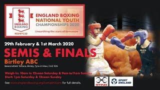 England Boxing National Youth Championships 2020 @ Birtley ABC - FINALS - Ring A