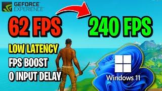 Best Windows PC Settings for Low Input Delay & Max FPS in Fortnite! 