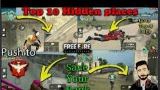 top 10 hidden place in free fire for rank push 