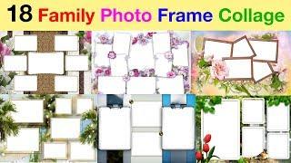 Family photo frame collage on frame photos in PSD, PNG } High Quality, 300 DPI, free downloads