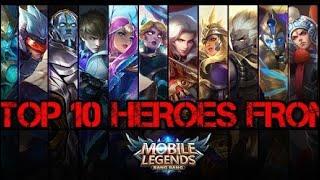 Top 10 Heroes in Mobile Legend (Number 2 and 3 will shock you)