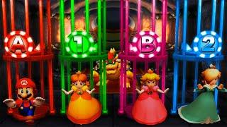 Mario Party The Top 100 MiniGames - Mario Vs Rosalina Vs Daisy Vs Peach (Master Cpu)