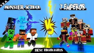 ALL BEST FIGHT HIGHLIGHTS - MONSTER SCHOOL SEASON 4 7 EMPEROR - MINECRAFT ANIMATION