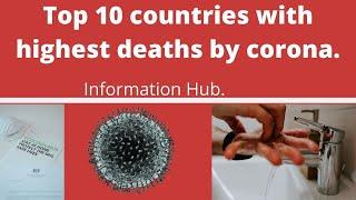 Information hub.top 10 countries with highest deaths by corona.