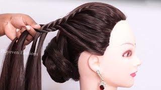Beautiful Hairstyles for Saree || Easy Hairstyles | Hairstyles for wedding guest | hair style girl