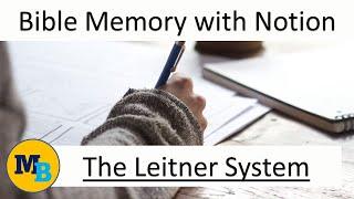 Bible Memory using the Leitner system in Notion