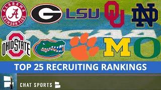 College Football Recruiting Classes: Top 25 Rankings Entering 2021 CFB National Signing Day