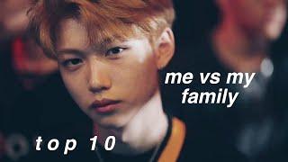 Me Vs My Family Top 10 Kpop Songs