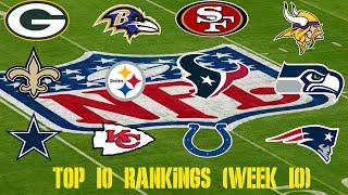 NFL Top 10 Team Rankings (Week 10)