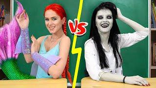 Mermaid vs Zombie at College / 10 DIY Mermaid College Supplies vs Zombie College Supplies