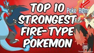Top 10  strongest fire type pokemon in hind
