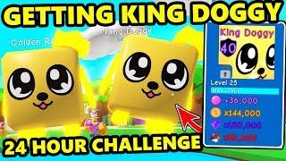 OPENING COMMON EGG FOR 24 HOURS TO GET KING DOGGY IN BUBBLE GUM SIMULATOR! *BEST PET* Roblox