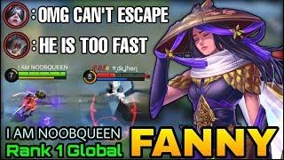 Fast Cable Control Fanny, You Can't Escape Me! - Top 1 Global Fanny I AM NOOBQUEEN  - Mobile Legends