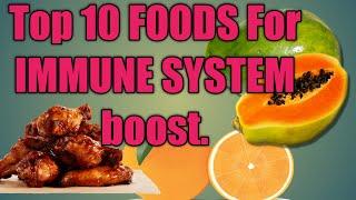 Top 10 FOODS THAT BOOST IMMUNE SYSTEM BODY WITH BEAUTIFUL FRUIT IMAGES.