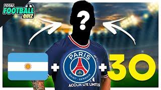 GUESS THE PLAYER: NATIONALITY + CLUB + JERSEY NUMBER | QUIZ FOOTBALL 2021