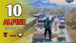 TOP 10 NEW HIDDEN PLACE IN ALPINE | FREE FIRE SECRE PLACE IN ALPINE MAP