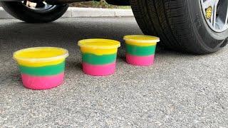 Experiment Car vs Rainbow Jelly | Crushing crunchy & soft things by Car | Experiment Car US