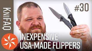 KnifeCenter FAQ #30: Inexpensive American Flippers? + How To Sharpen Serrations, Best Factory Edges