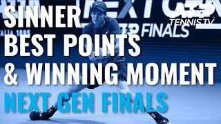 Best Jannik Sinner Shots & Title Winning Moment! | Next Gen ATP Finals 2019