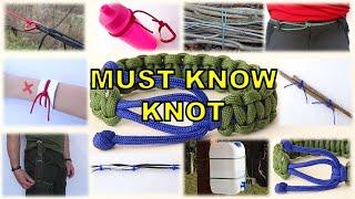 The Most Useful Knot in the World-10 Examples of Use | How to Tie Tutorial | Read the description