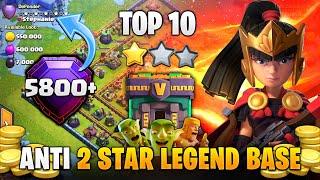 Top 10 TH14 Legend Bases + Link | Global Top Legend Player Base | Anti 2 Star Trophy Pushing Bases |