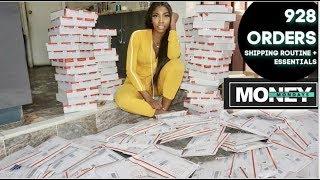 6 FIGURE BUSINESS SHIPPING ROUTINE + SHIPPING ESSENTIALS | 928 ORDERS IN ONE DAY | MONEY MONDAYS