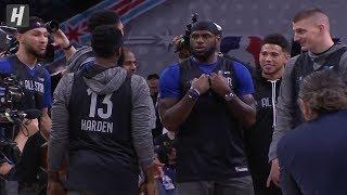 Team LeBron - Half Court Shots Contest - 2020 NBA All-Star Practice