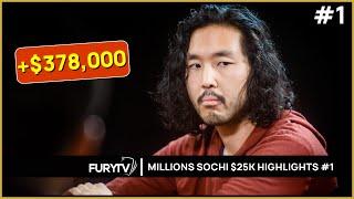MILLIONS Super High Roller Sochi - $25,000 SD HIGHLIGHTS #1