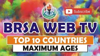 Top 10 Countries  Maximum Ages Male and Female