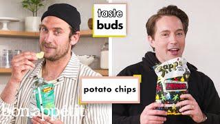 Beck Bennett & Brad Try 10 Kinds of Potato Chips | Taste Buds | Bon Appétit