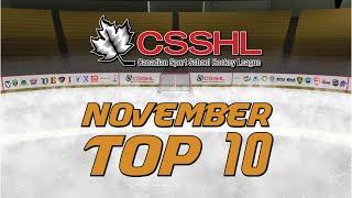 CSSHL Top 10 Plays of the Month - November 2021 | Stand Out Sports | HockeyTV Highlights